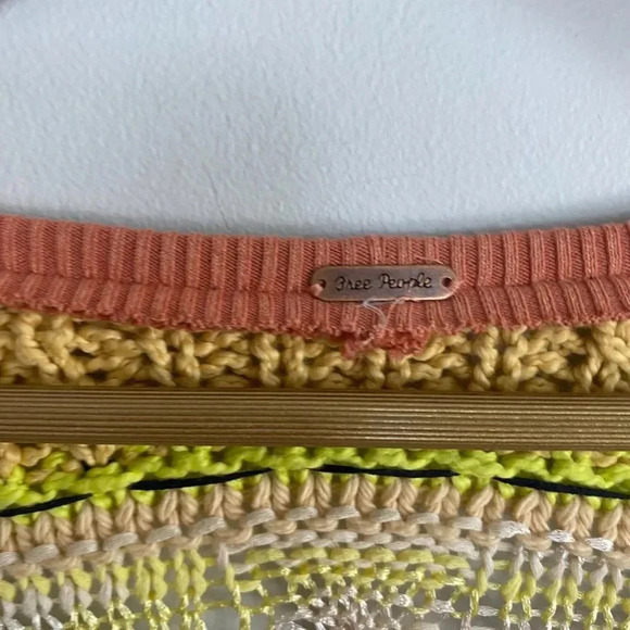 Free People Oversized Crochet Sleeves Sweater - Picture 5 of 16